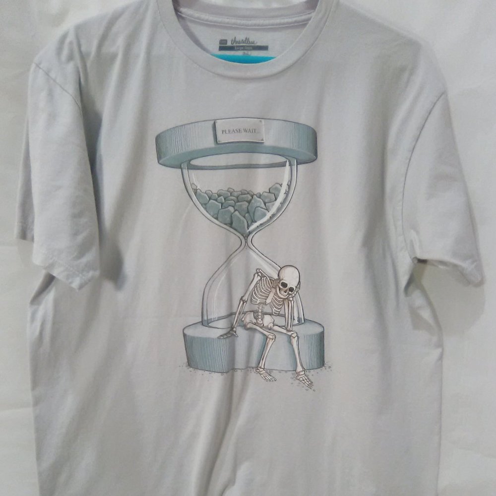 Threadless Men's Short Sleeve Tees Color Gray Size Large